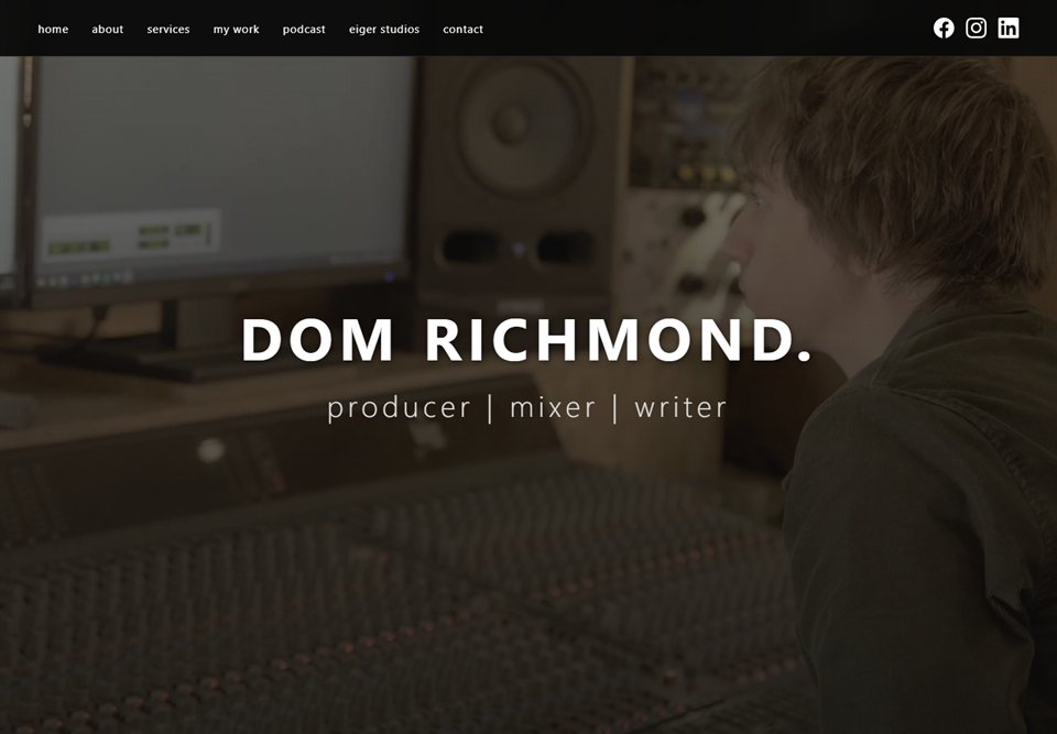 Screenshot of the Dom Richmond website